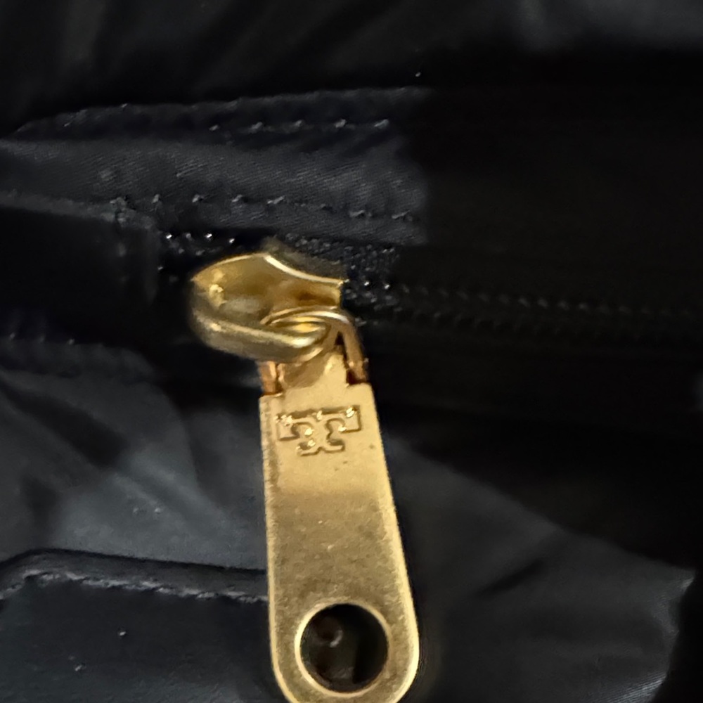 Tory Burch Black Quilted Tote - Picture 5 of 9